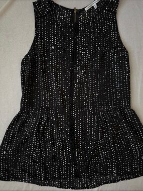 Collective Concepts Black Top with White Spot Print